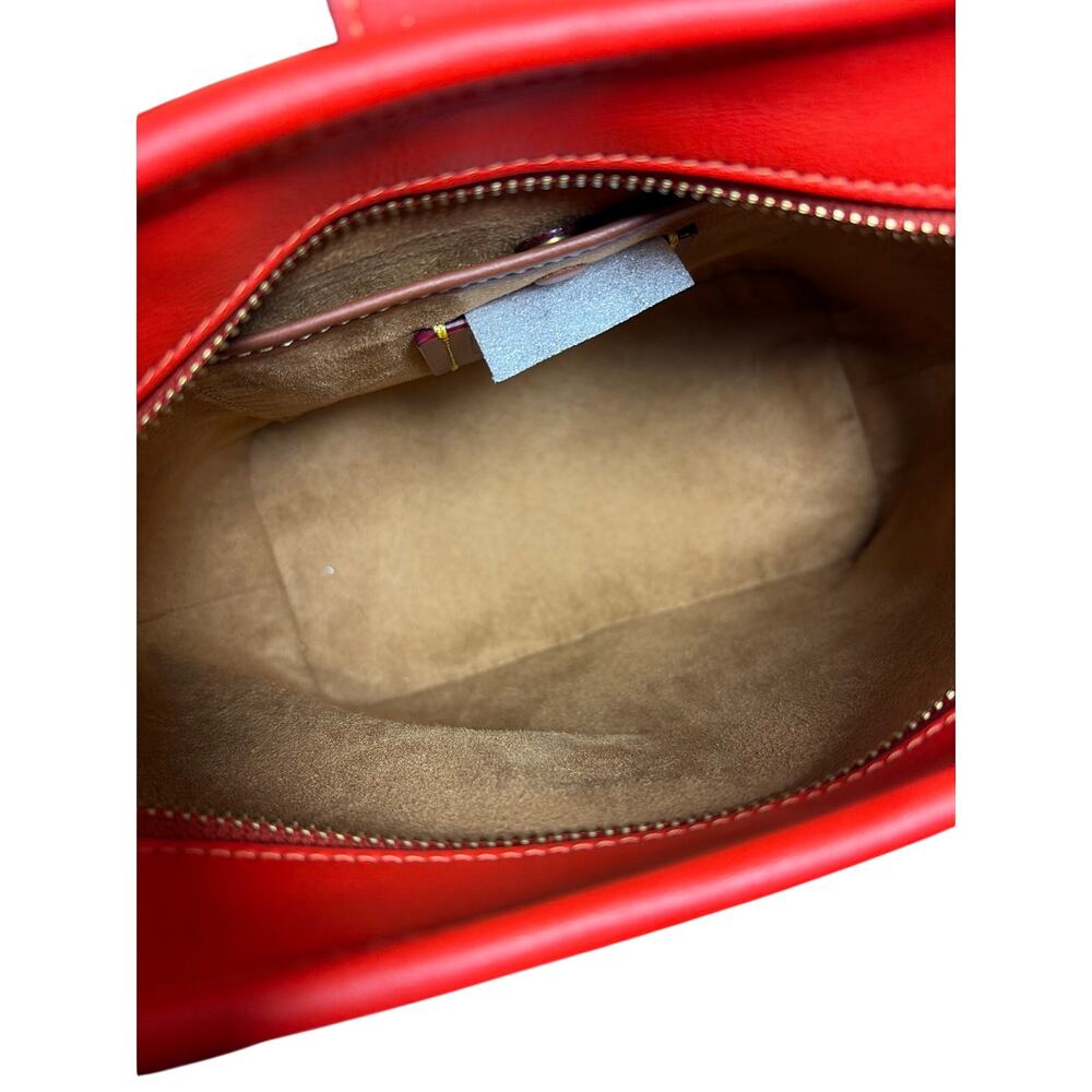 Coach Tali Bucket Bag Orange Soft Leather Magnetic and Zipper Closure NWOT - Picture 9 of 12
